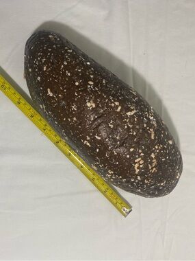 Handmade Dark Brown Decorative Loaf with Cream Speckles